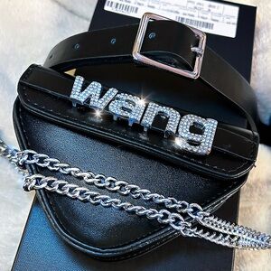 Alexander Wang Black Leather Mini Belted Fanny /Crossbody